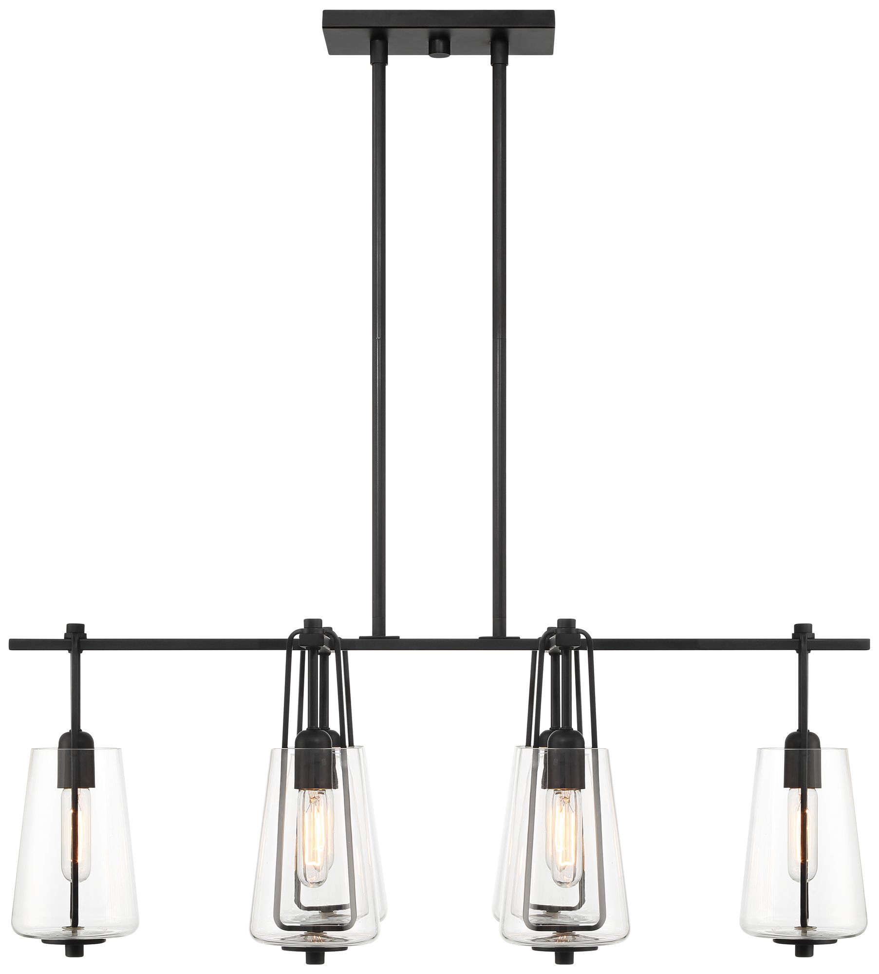 Watch A Video About the Possini Euro Wexford Black 6 Light Island Pendant