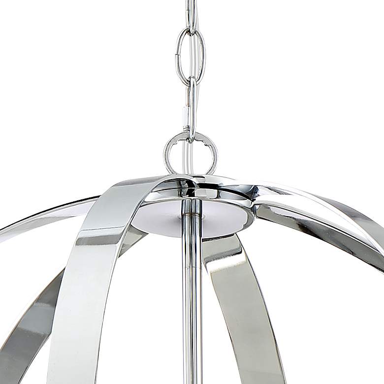 Image 5 Possini Euro Whencliffe 20 1/2 inch Wide Chrome Pendant Light more views