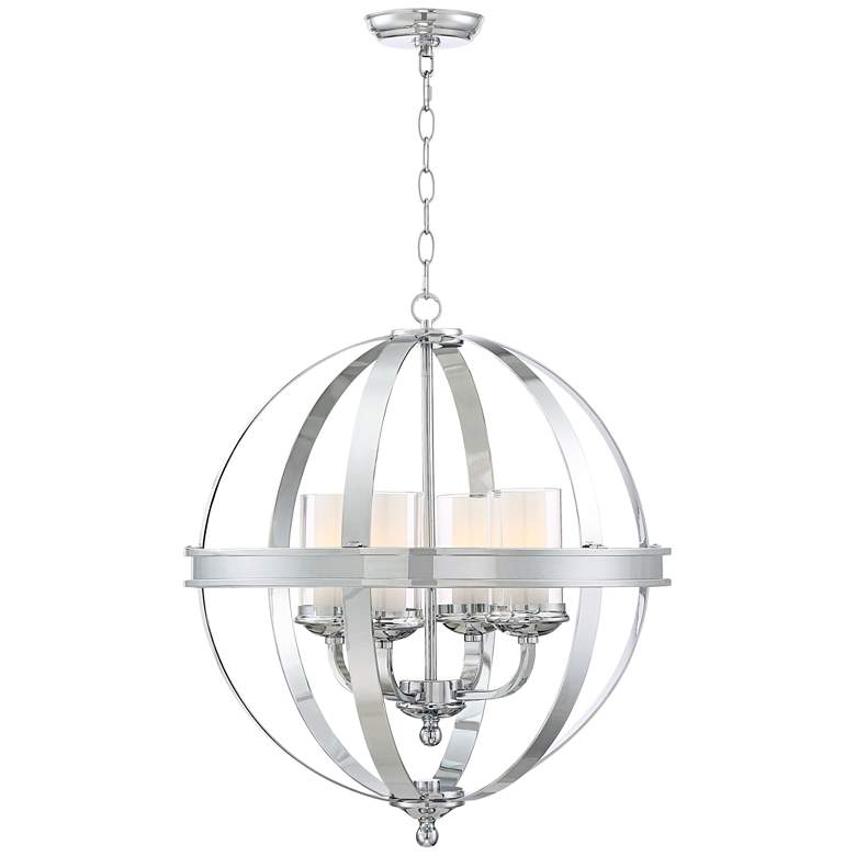 Image 7 Possini Euro Whencliffe 20 1/2 inch Wide Chrome Pendant Light more views