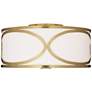 5_Possini Euro Whinn 15" Wide Warm Brass Drum Ceiling Light more views