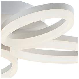 Image3 of Possini Euro White Bloom 21 1/2" Wide LED Ceiling Light more views