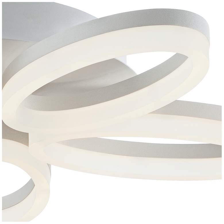 Image 3 Possini Euro White Bloom 21 1/2 inch Wide LED Ceiling Light more views