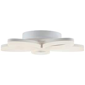 Image5 of Possini Euro White Bloom 21 1/2" Wide LED Ceiling Light more views