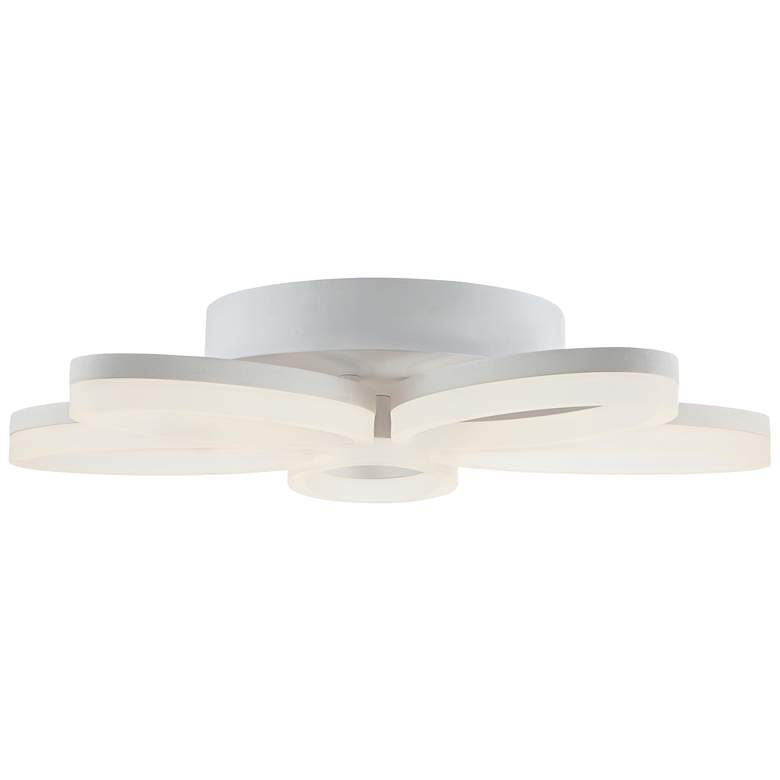 Image 5 Possini Euro White Bloom 21 1/2 inch Wide LED Ceiling Light more views