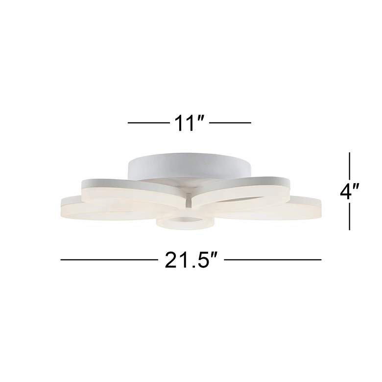 Image 6 Possini Euro White Bloom 21 1/2 inch Wide LED Ceiling Light more views