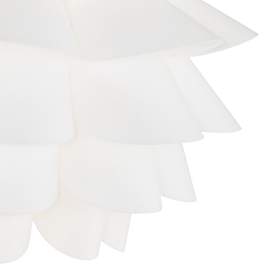 Image3 of Possini Euro White Flower 15 3/4" Wide Chrome Finish Ceiling Light more views
