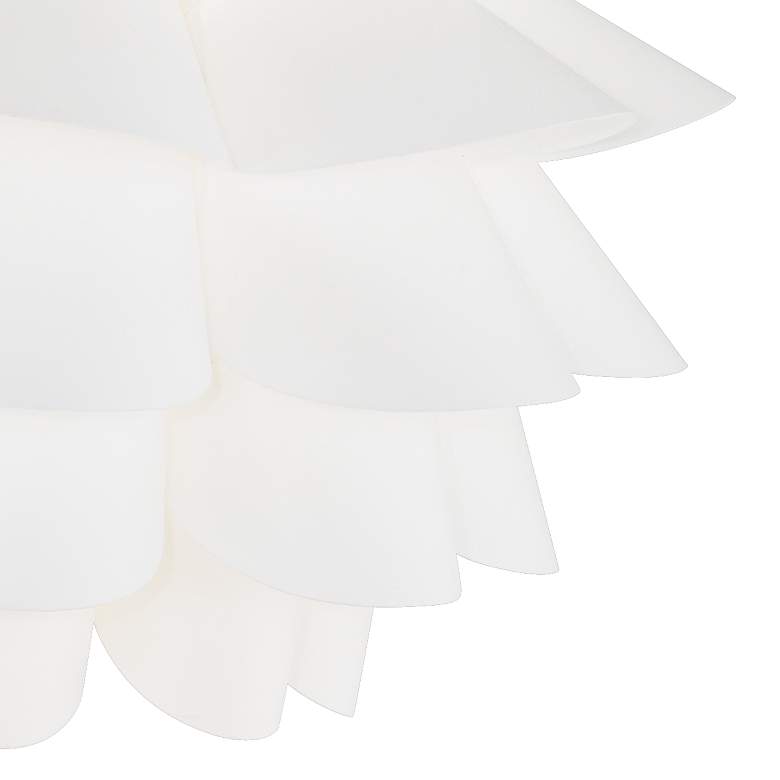 Image 3 Possini Euro White Flower 15 3/4" Wide Chrome Finish Ceiling Light more views