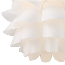 Image3 of Possini Euro White Flower 15 3/4" Wide Gold Finish Ceiling Light more views