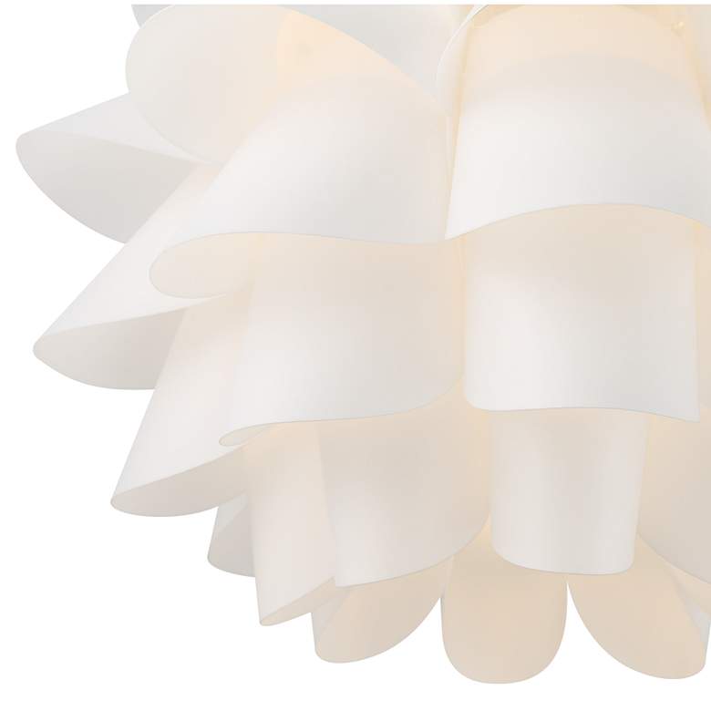 Image 3 Possini Euro White Flower 15 3/4" Wide Gold Finish Ceiling Light more views