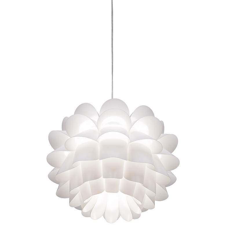 Image 5 Possini Euro White Flower 19 1/2" Wide Modern Pendant Chandelier more views