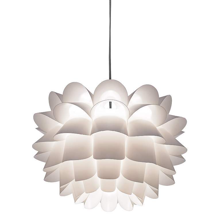 Image 6 Possini Euro White Flower 19 1/2 inch Wide Modern Pendant Chandelier more views