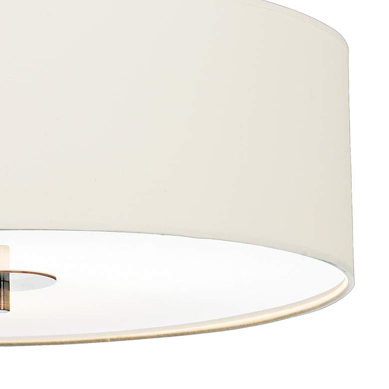Image 3 Possini Euro White Four Light 24" Wide Modern Drum Pendant Chandelier more views