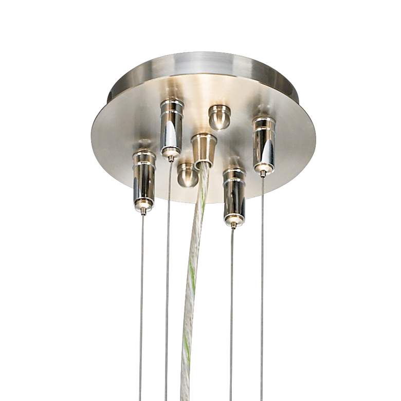 Image 4 Possini Euro White Four Light 24 inch Wide Modern Drum Pendant Chandelier more views