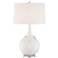 Possini Euro White Sparrow Ceramic Table Lamp