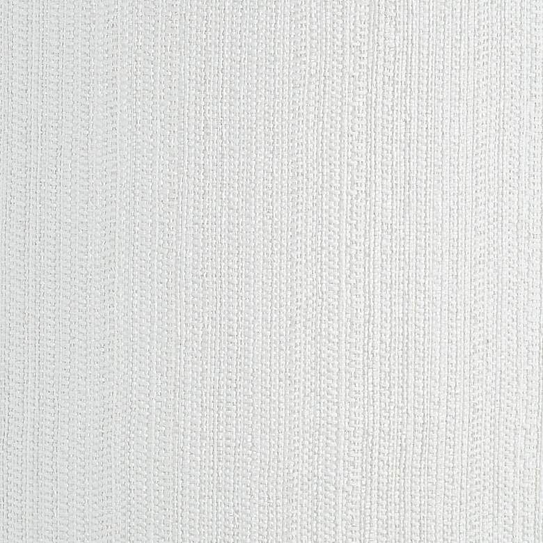 Image 2 Possini Euro White Weave 15 inch Wide Nickel Plug-In Swag Chandelier more views