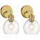 Possini Euro Wicander 11 1/4" High Antique Brass Wall Sconce Set of 2
