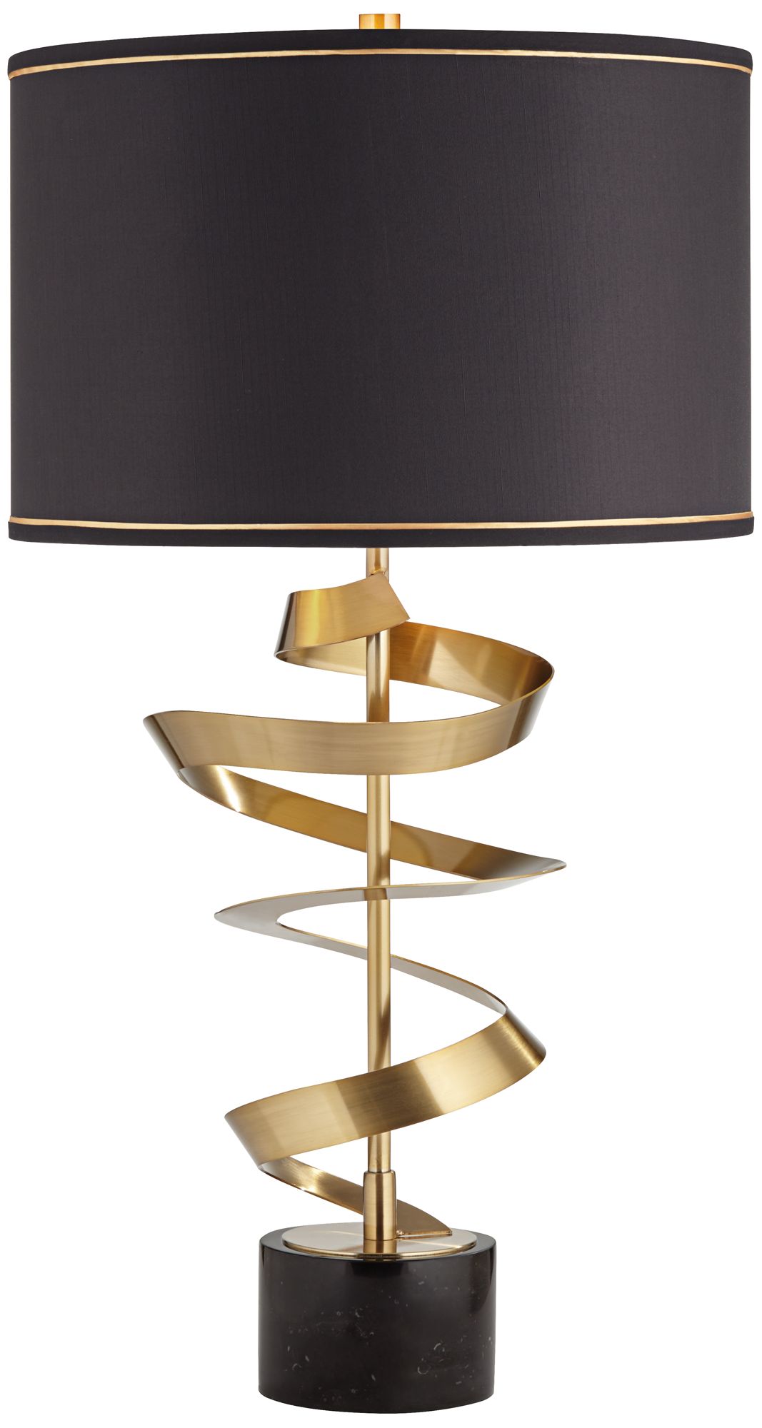 Image 3 Possini Euro Wilcox 31" Marble and Brass Sculpture Lamp with Dimmer