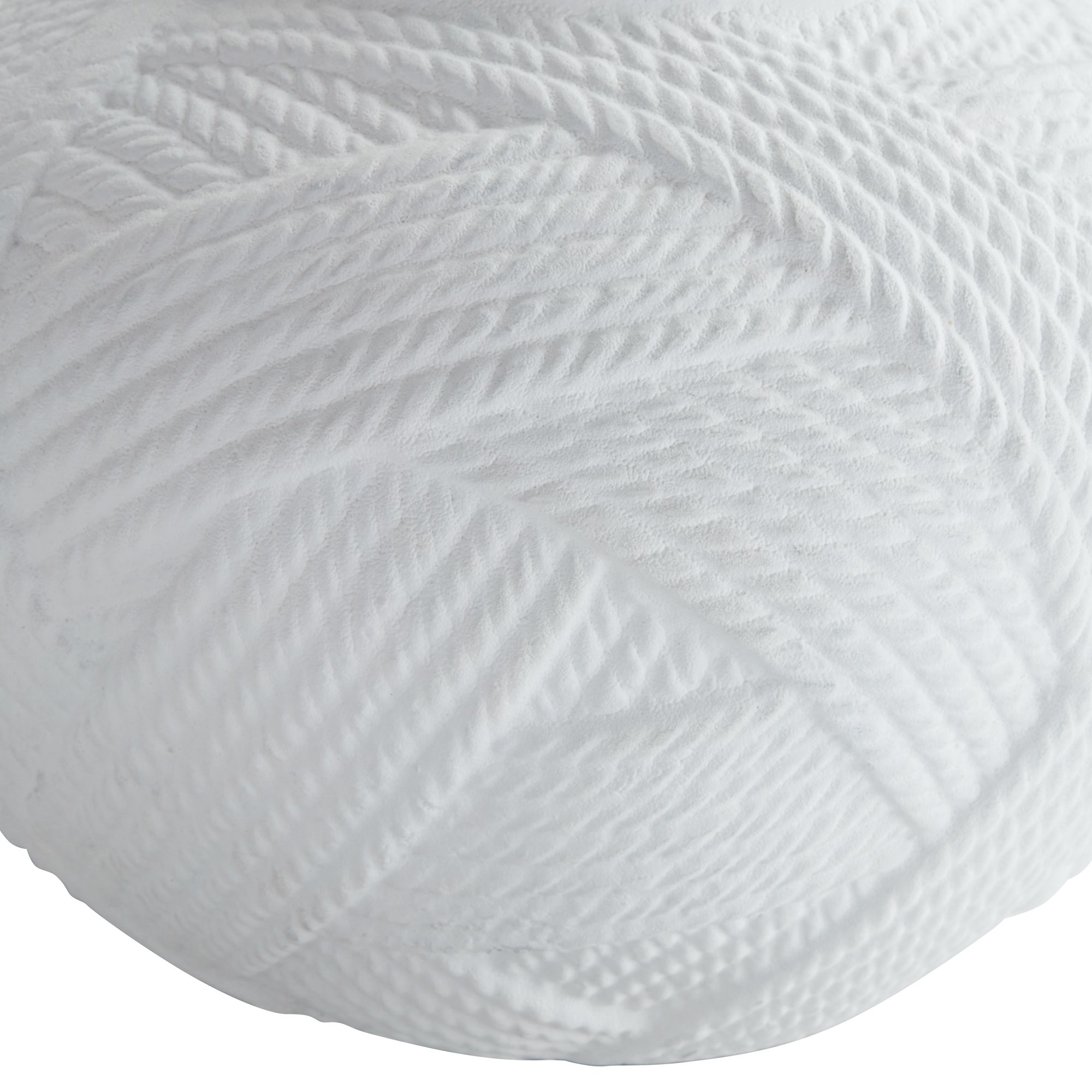 Image 2 Possini Euro Willa 9 1/2" Wide White Rope Texture Papier-Mache Pot more views