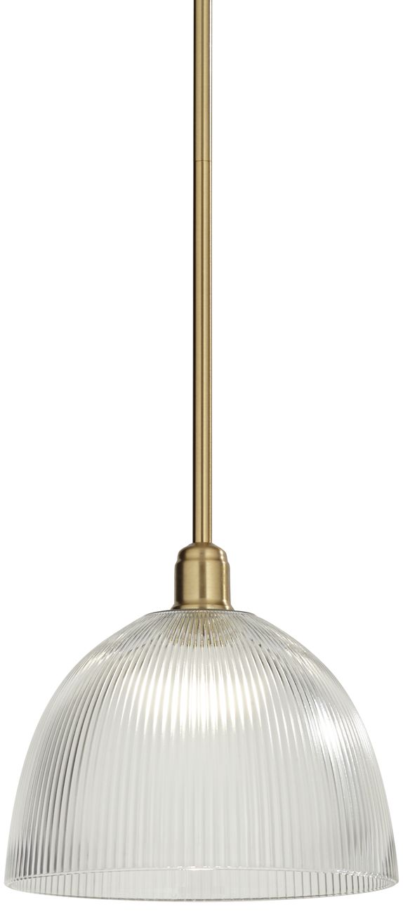 Image 3 Possini Euro Williams 12" Wide Antique Brass Dome Mini Pendant