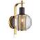 Possini Euro Winslow Gold and Gunmetal Plug-In LED Wall Lamp