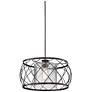 1_Possini Euro Wire Cage 14" Metal and Clear Glass Pendant Light