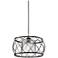 Possini Euro Wire Cage 14" Metal and Clear Glass Pendant Light