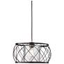 2_Possini Euro Wire Cage 14" Metal and Clear Glass Pendant Light more views