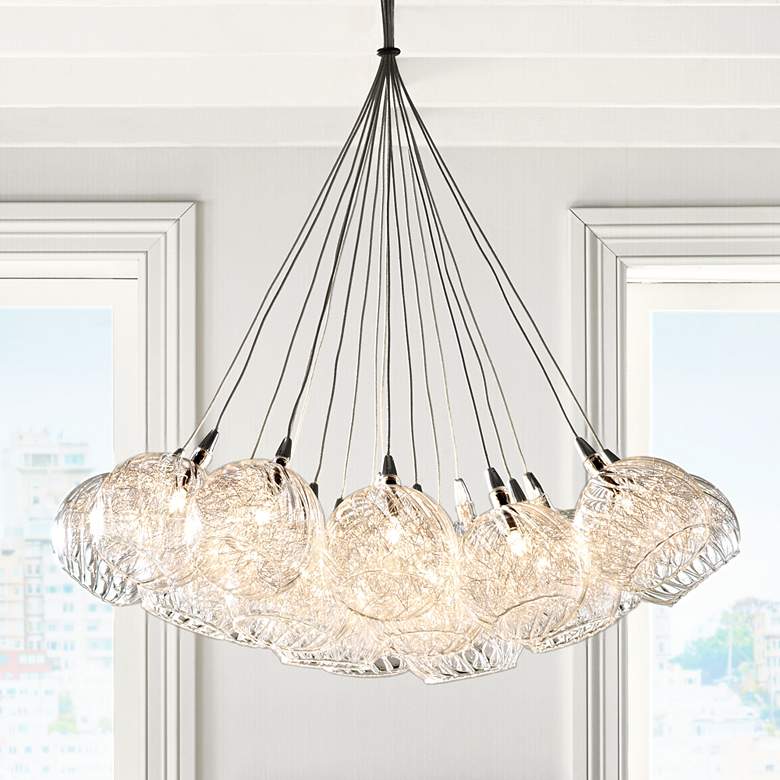 Image 1 Possini Euro Wired 23 1/2 inch Wide Multi Light LED Pendant