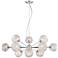 Possini Euro Wired 32" Wide Glass and Chrome Modern Chandelier