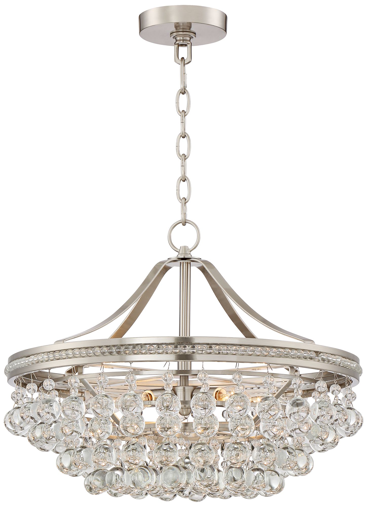 Image 3 Possini Euro Wohlfurst 20 1/4" Nickel Crystal Pendant Light