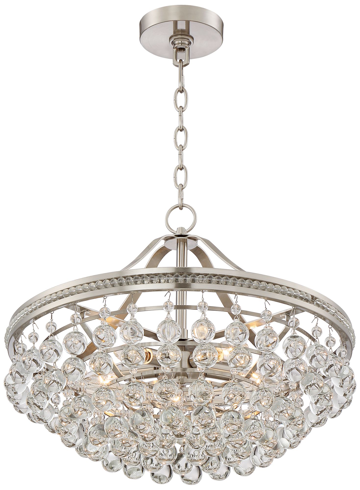 Image 4 Possini Euro Wohlfurst 20 1/4" Nickel Crystal Pendant Light more views