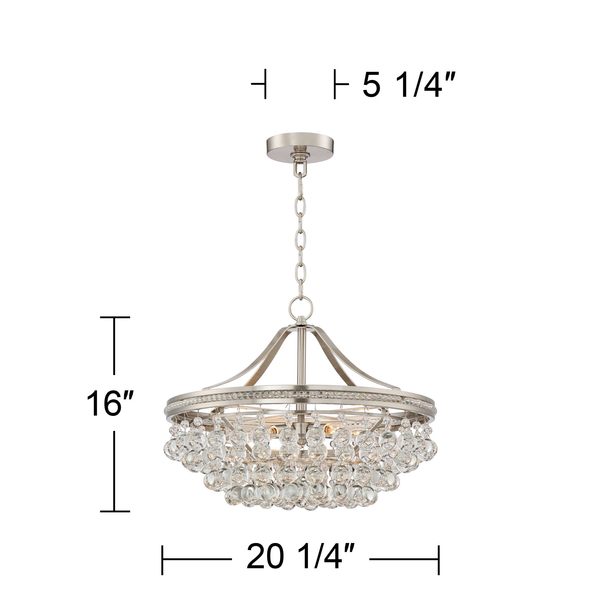 Image 6 Possini Euro Wohlfurst 20 1/4" Nickel Crystal Pendant Light more views