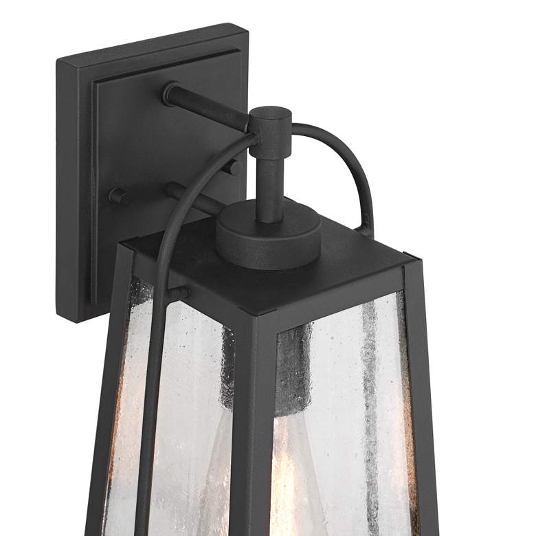 Image 3 Possini Euro Woodley 13" High Sand Black Outdoor Wall Light Set of 2 more views