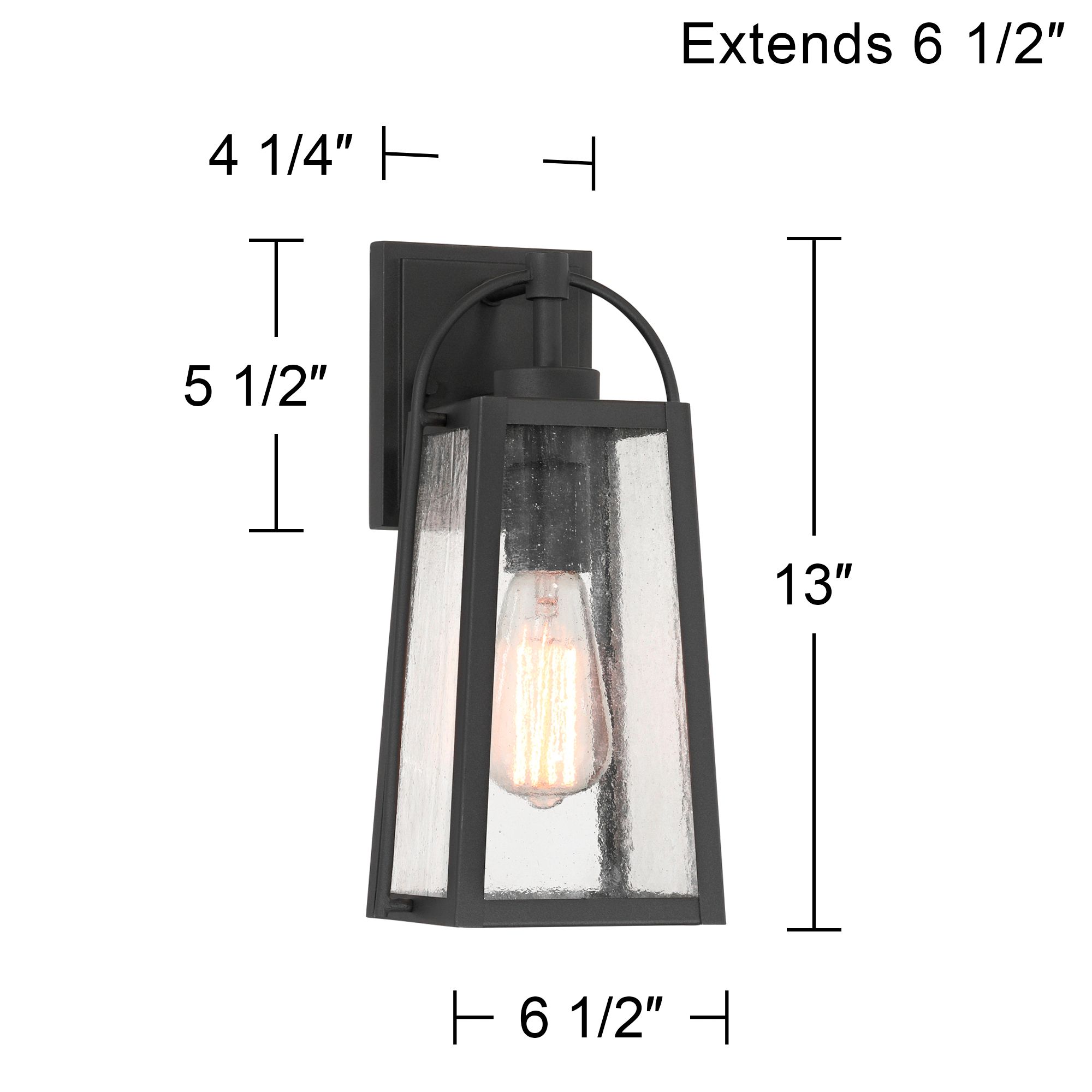 Possini Euro Woodley 13" High Sand Black Outdoor Wall Light Set of 2