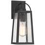 2_Possini Euro Woodley 13" High Sand Black Outdoor Wall Light