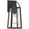 Possini Euro Woodley 13" High Sand Black Outdoor Wall Light