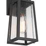 4_Possini Euro Woodley 13" High Sand Black Outdoor Wall Light more views