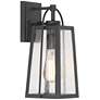 6_Possini Euro Woodley 13" High Sand Black Outdoor Wall Light more views