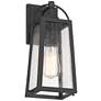 7_Possini Euro Woodley 13" High Sand Black Outdoor Wall Light more views