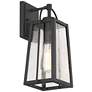 Possini Euro Woodley 13" High Sand Black Outdoor Wall Light