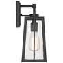 Possini Euro Woodley 13" High Sand Black Outdoor Wall Light