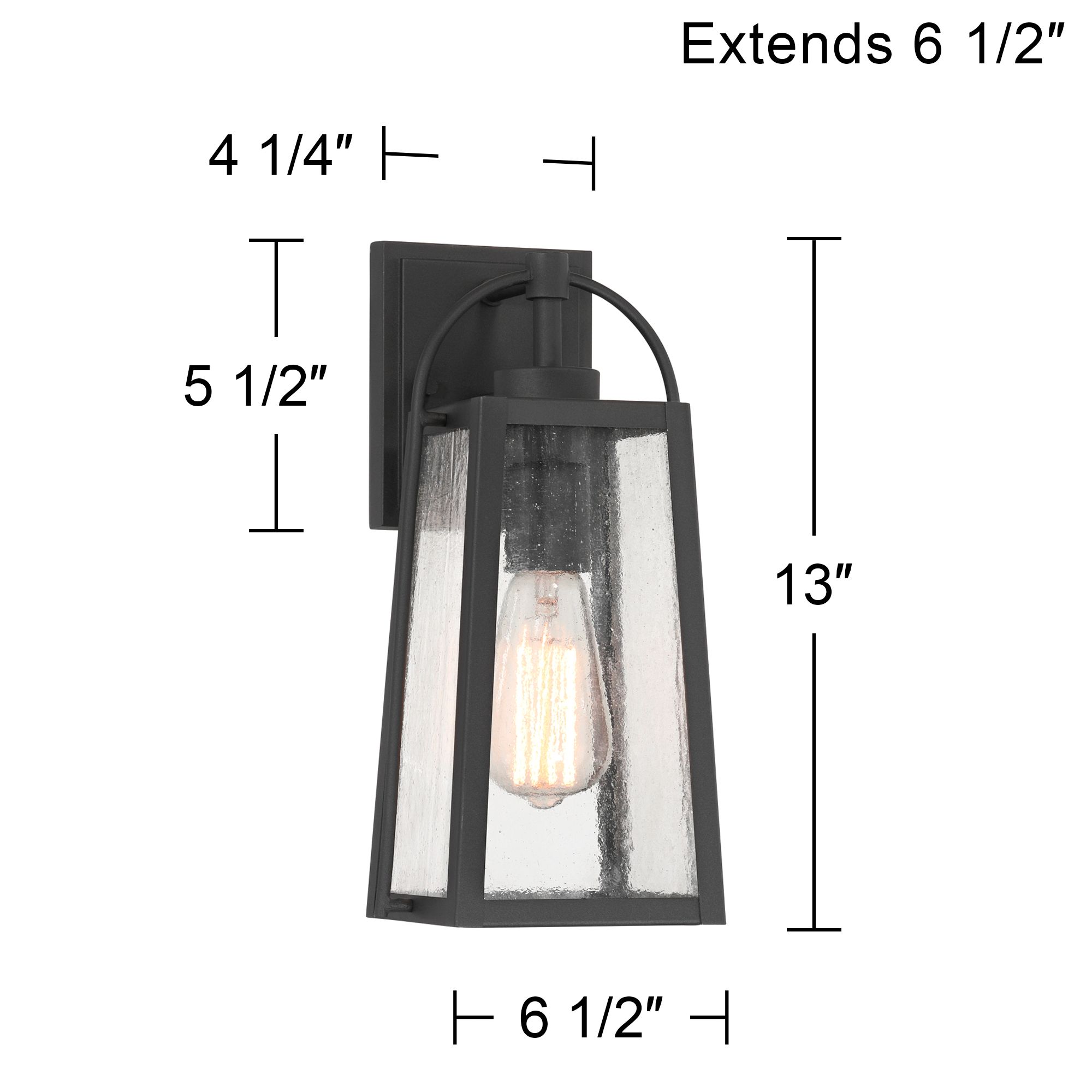 Possini Euro Woodley 13" High Sand Black Outdoor Wall Light