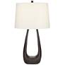 3_Possini Euro Woodwork 30" Black Finish Open Base Modern Table Lamp