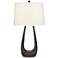Possini Euro Woodwork 30" Black Finish Open Base Modern Table Lamp