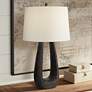 2_Possini Euro Woodwork 30" Black Finish Open Base Modern Table Lamp
