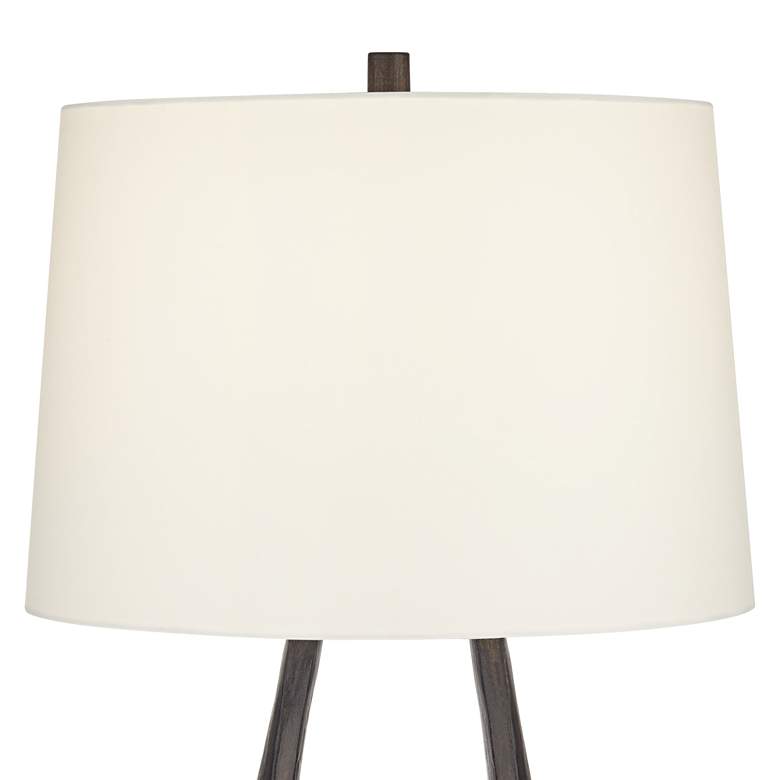 Image 5 Possini Euro Woodwork 30" Black Finish Open Base Modern Table Lamp more views