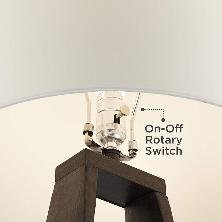 Image 6 Possini Euro Woodwork 30" Black Finish Open Base Modern Table Lamp more views