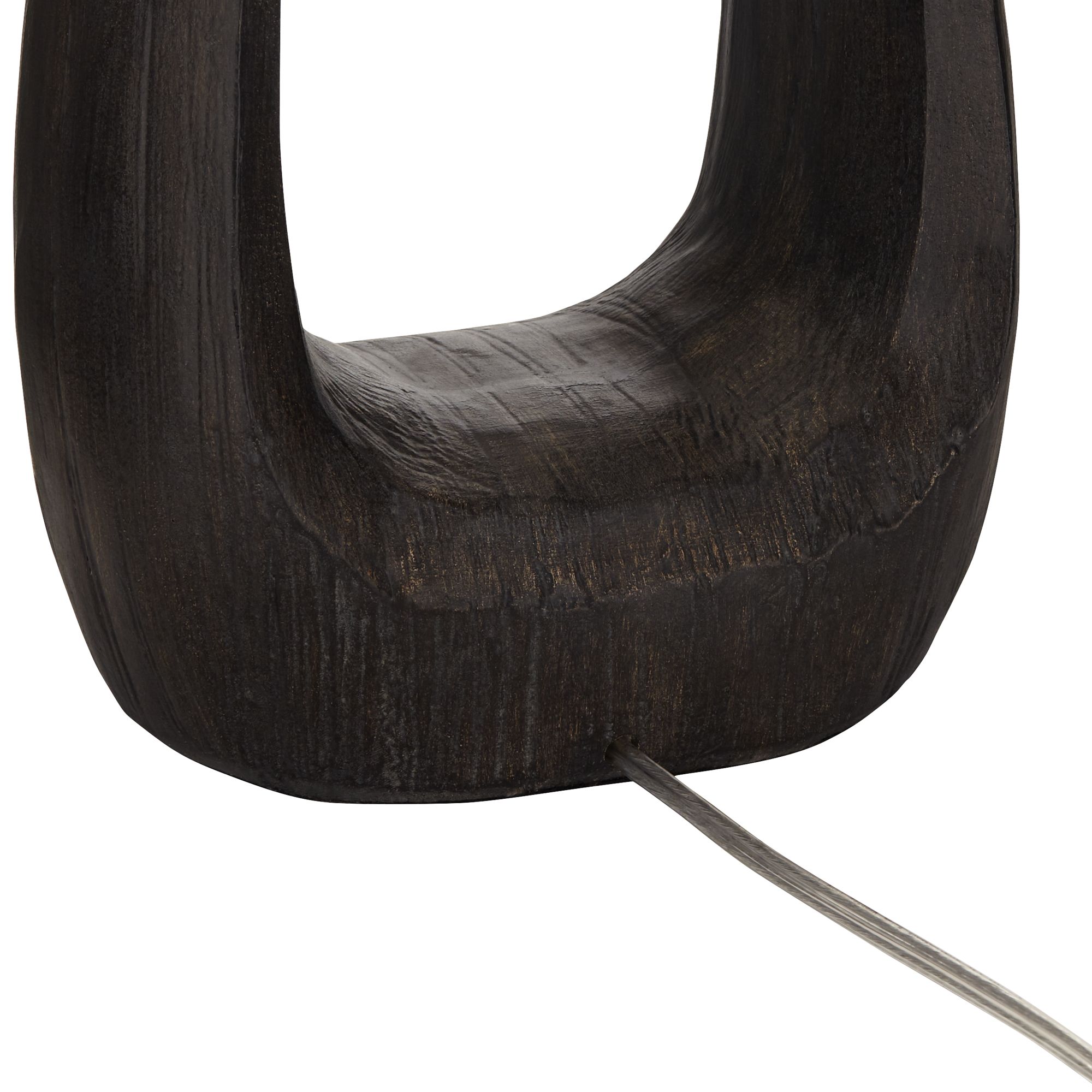 Possini Euro Woodwork 30" Black Finish Open Base Modern Table Lamp in scene