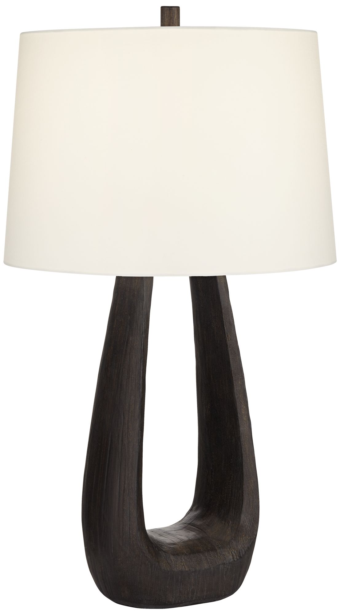 Possini Euro Woodwork 30" Black Finish Open Base Modern Table Lamp in scene