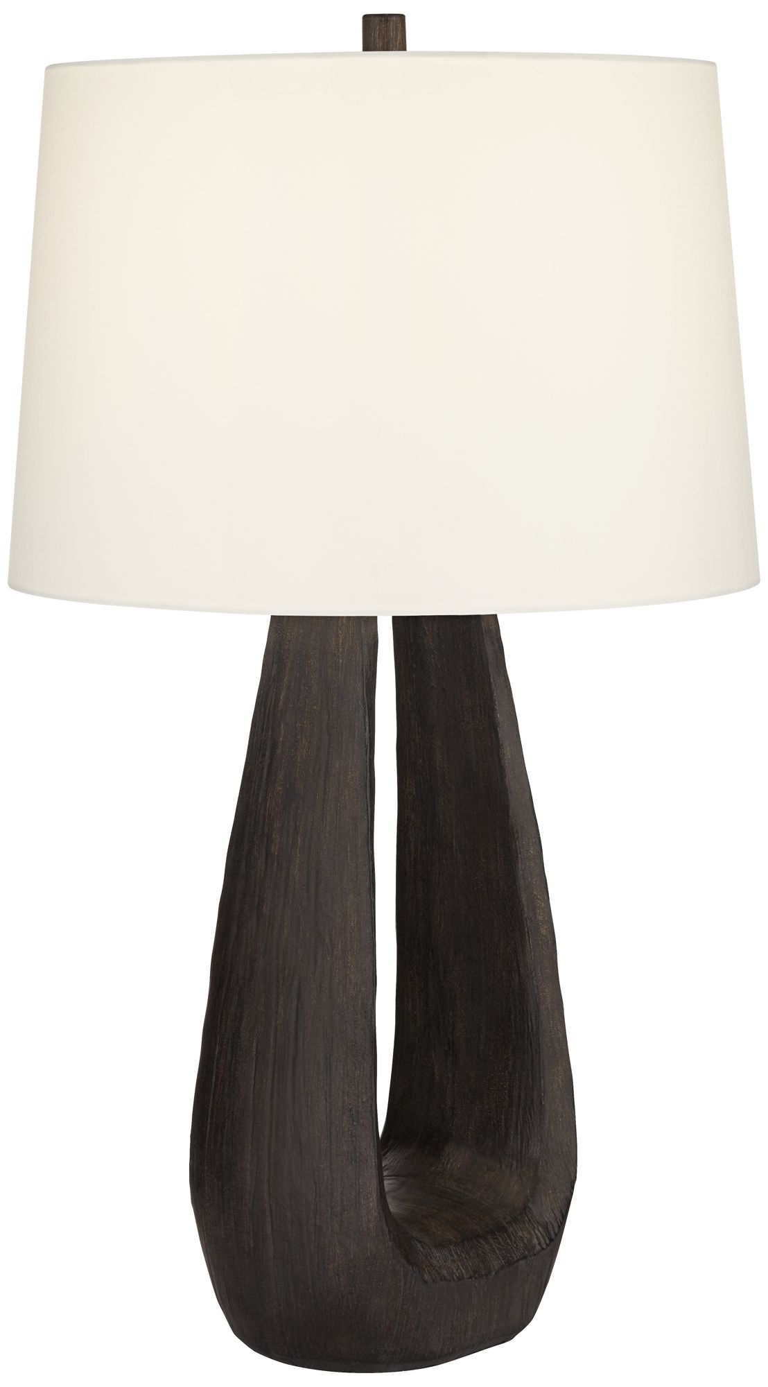 Possini Euro Woodwork 30" Black Finish Open Base Modern Table Lamp in scene